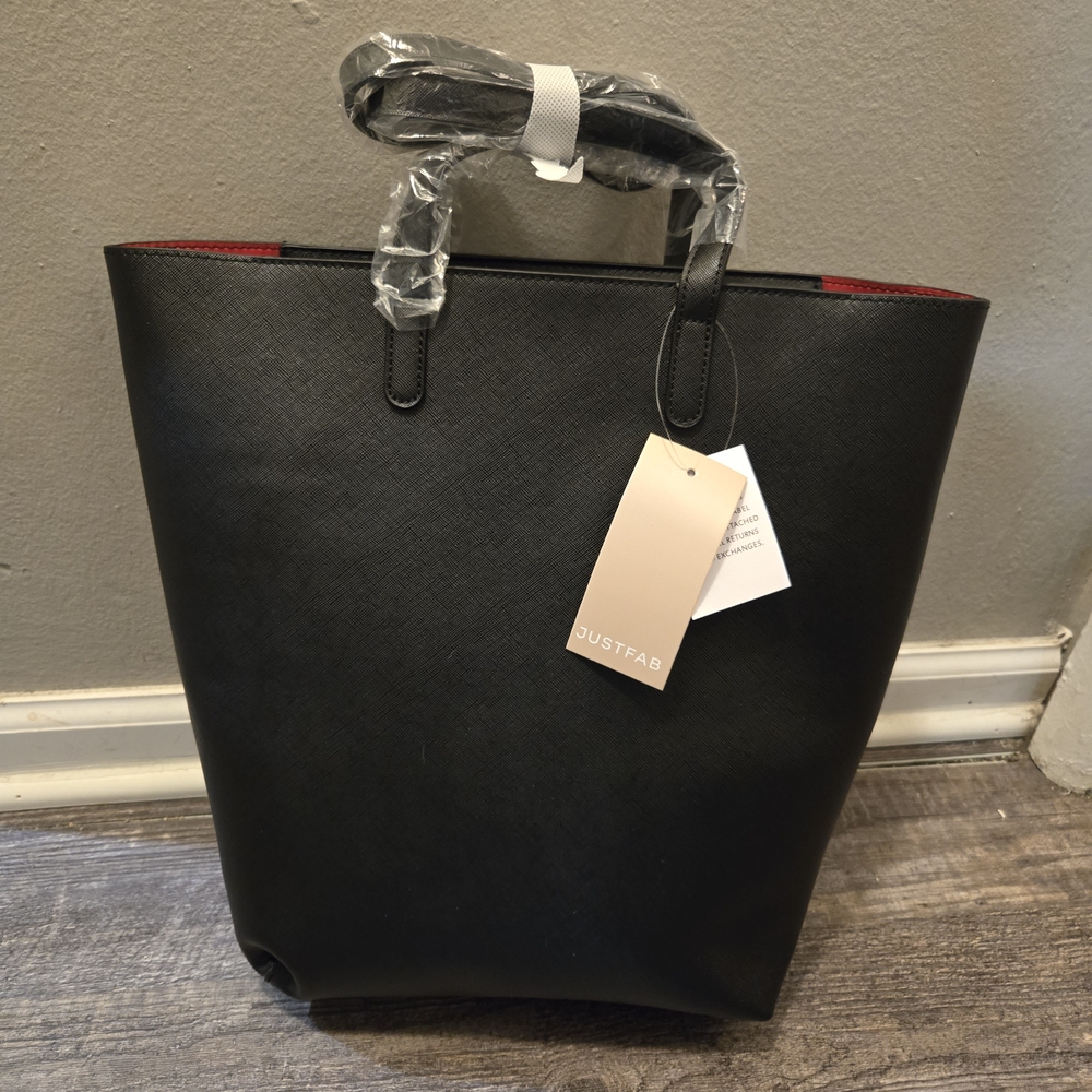 JustFab Black Tote Bag